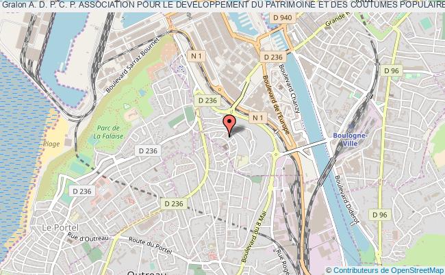 plan association A. D. P. C. P. Association Pour Le Developpement Du Patrimoine Et Des Coutumes Populaires Boulogne-sur-Mer