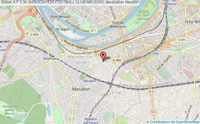 plan association A F C M (association Football Club Meudon) Meudon
