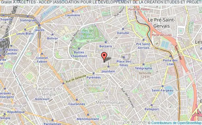 plan association A Facettes - Adcep (association Pour Le Developpement De La Creation Etudes Et Projets) Paris