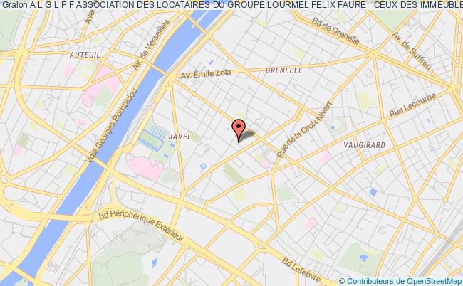 plan association A L G L F F Association Des Locataires Du Groupe Lourmel Felix Faure + Ceux Des Immeubles Sociaux Environnants 75015 Paris Paris