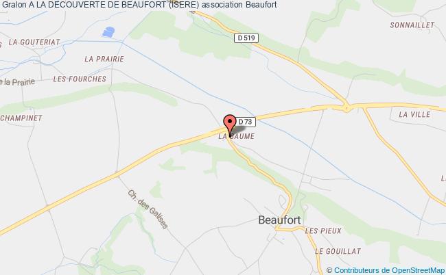 plan association A La Decouverte De Beaufort (isere) Beaufort