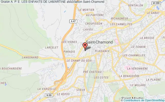 plan association A. P. E. Les Enfants De Lamartine Saint-Chamond