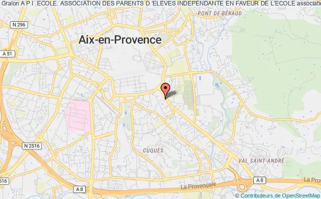 plan association A P I .ecole. Association Des Parents D 'eleves Independante En Faveur De L'ecole Aix-en-Provence