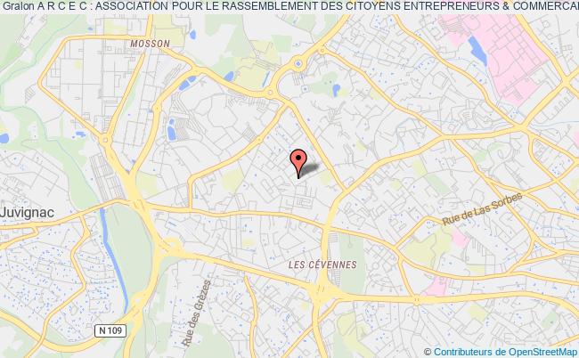 plan association A R C E C : Association Pour Le Rassemblement Des Citoyens Entrepreneurs & Commercants Montpellier