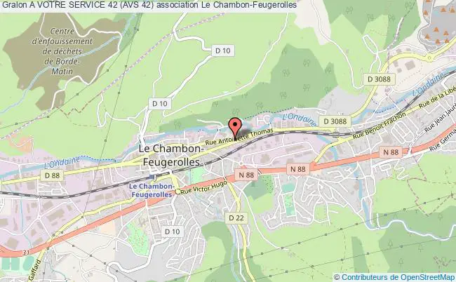 plan association A Votre Service 42 (avs 42) Le    Chambon-Feugerolles