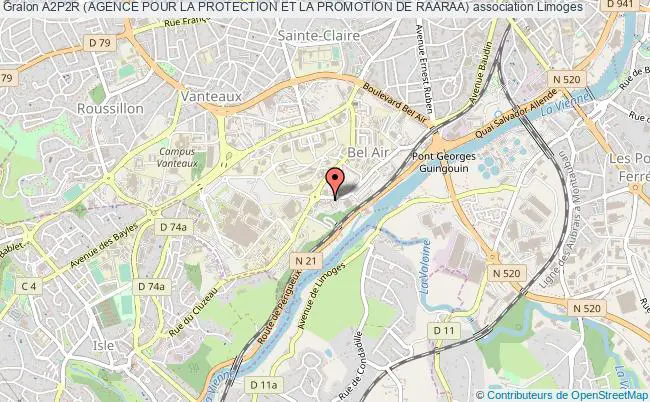 plan association A2p2r (agence Pour La Protection Et La Promotion De Raaraa) Limoges