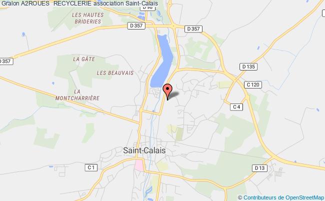 plan association A2roues  Recyclerie Saint-Calais