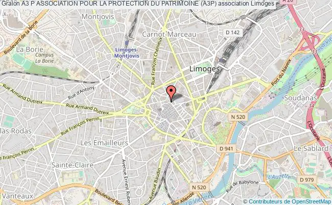 plan association A3 P Association Pour La Protection Du Patrimoine (a3p) Limoges