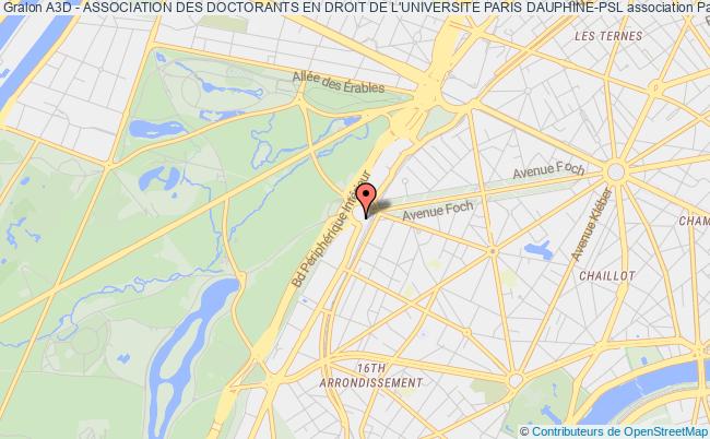 plan association A3d - Association Des Doctorants En Droit De L'universite Paris Dauphine-psl PARIS 16