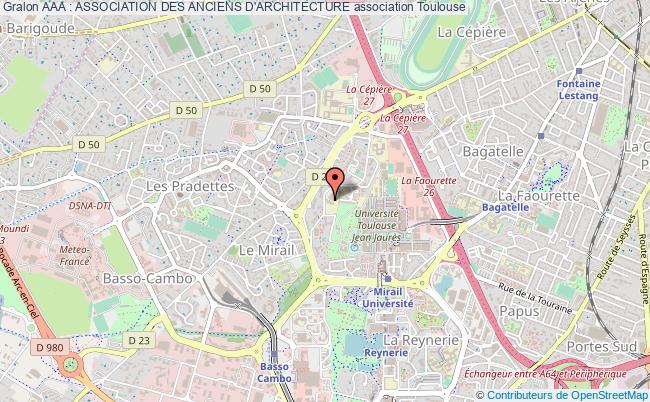 plan association Aaa : Association Des Anciens D'architecture Toulouse cedex 1