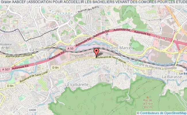 plan association Aabcef (association Pour Accueillir Les Bacheliers Venant Des Comores Pour Les Etudes En France) Marseille