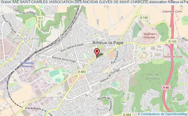 plan association Aae Saint-charles (association Des Anciens Eleves De Saint-charles) Rillieux-la-Pape
