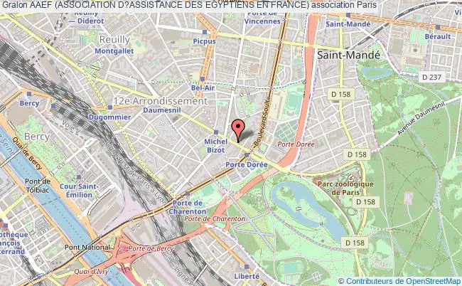 plan association Aaef (association D?assistance Des Egyptiens En France) Paris