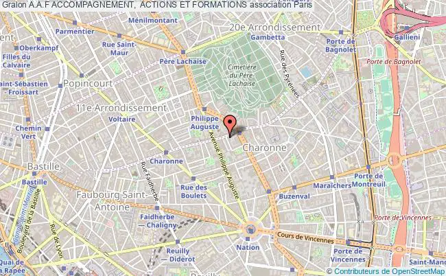 plan association A.a.f Accompagnement,  Actions Et Formations Paris