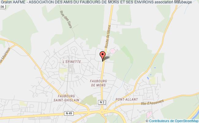 plan association Aafme - Association Des Amis Du Faubourg De Mons Et Ses Environs Maubeuge