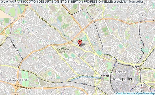 plan association Aaip (association Des Artisans Et D'insertion Professionnelle) Montpellier