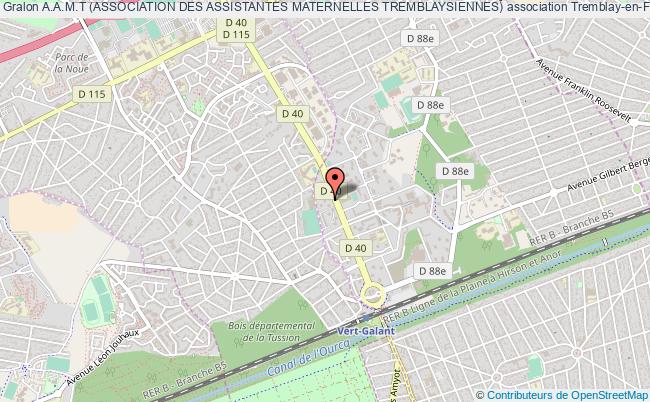plan association A.a.m.t (association Des Assistantes Maternelles Tremblaysiennes) Tremblay-en-France