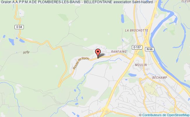 plan association A.a.p.p.m.a De Plombieres-les-bains - Bellefontaine Saint-Nabord