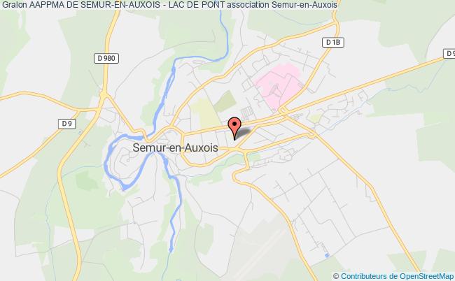 plan association Aappma De Semur-en-auxois - Lac De Pont Semur-en-Auxois