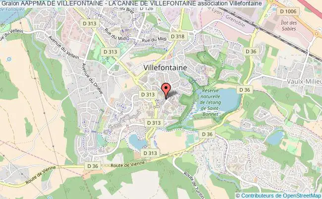 plan association Aappma De Villefontaine - La Canne De Villefontaine Villefontaine