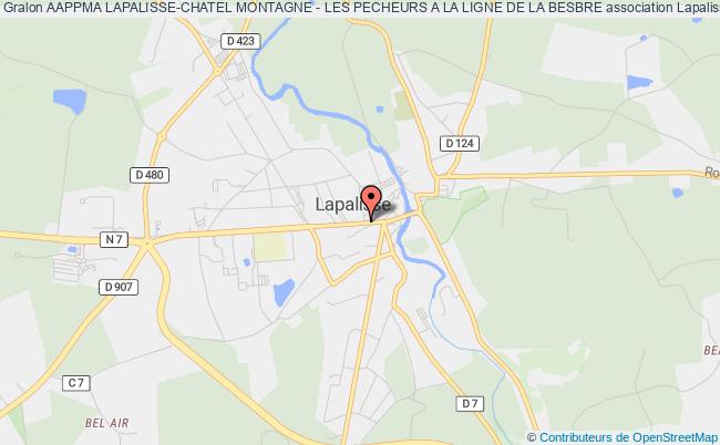 plan association Aappma Lapalisse-chatel Montagne - Les Pecheurs A La Ligne De La Besbre Lapalisse