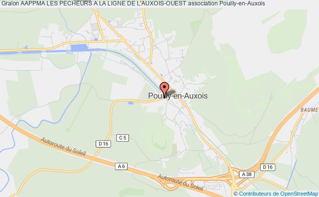 plan association Aappma Les Pecheurs A La Ligne De L'auxois-ouest Pouilly-en-Auxois