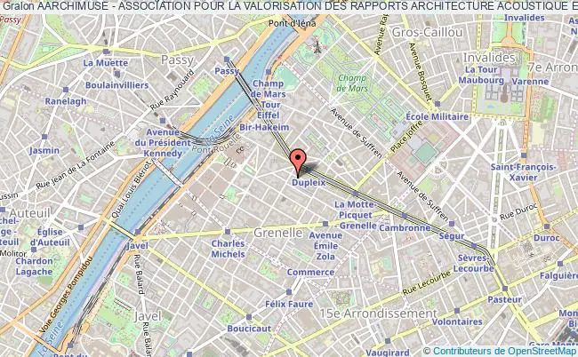 plan association Aarchimuse - Association Pour La Valorisation Des Rapports Architecture Acoustique Et Musique Paris