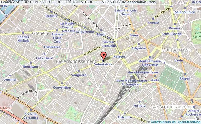 plan association Aasociation Artistique Et Musicale Schola Cantorum Paris 15e
