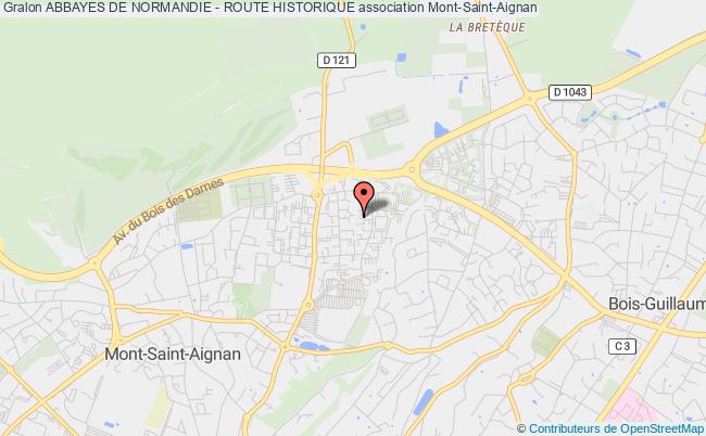 plan association Abbayes De Normandie - Route Historique Mont-Saint-Aignan Cedex