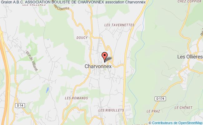plan association A.b.c. Association Bouliste De Charvonnex Charvonnex