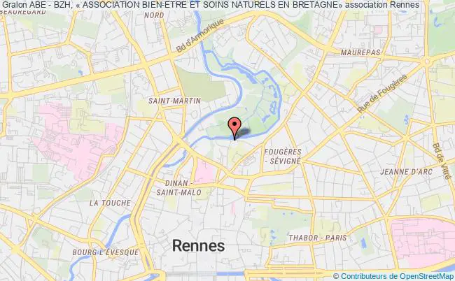 plan association Abe - Bzh, « Association Bien-etre Et Soins Naturels En Bretagne» Rennes