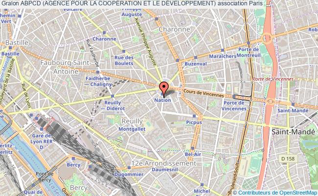 plan association Abpcd (agence Pour La CoopÉration Et Le DÉveloppement) Paris