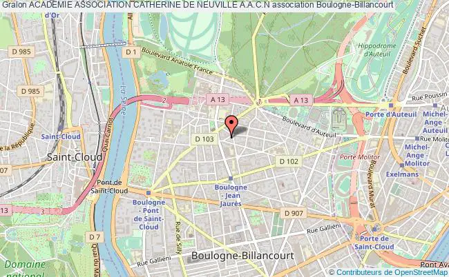 plan association Academie Association Catherine De Neuville A.a.c.n Boulogne-Billancourt