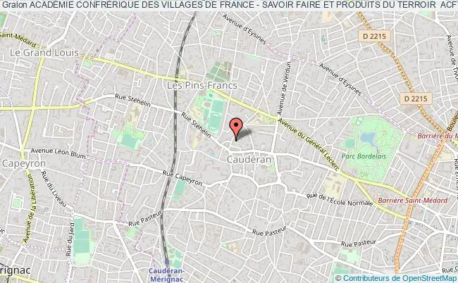 plan association AcadÉmie ConfrÉrique Des Villages De France - Savoir Faire Et Produits Du Terroir  Acfv Bordeaux