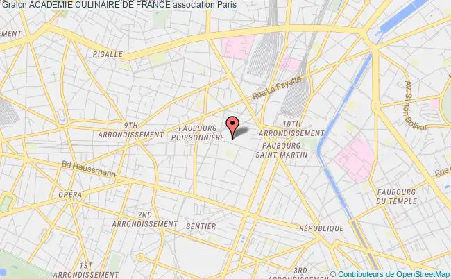 plan association Academie Culinaire De France Paris