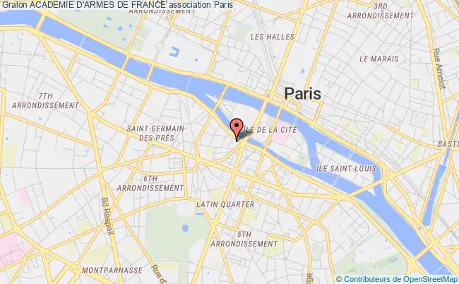 plan association Academie D'armes De France Paris