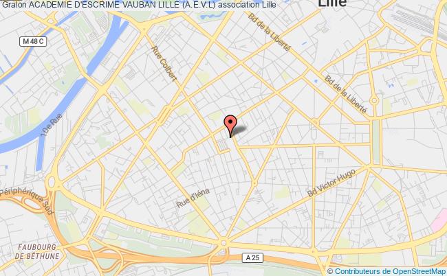 plan association Academie D'escrime Vauban Lille (a.e.v.l) 
