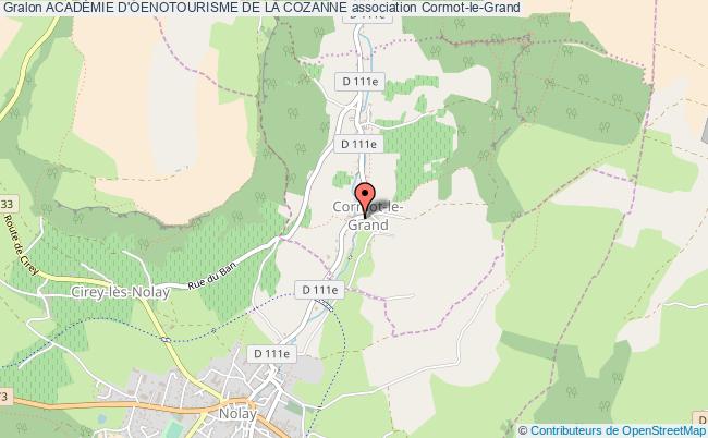plan association AcadÉmie D'oenotourisme De La Cozanne Cormot Vauchignon