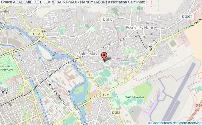 plan association AcadÉmie De Billard Saint-max / Nancy (absn) Saint-Max