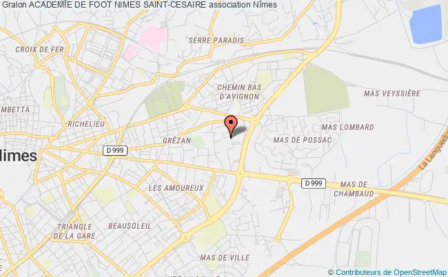 plan association Academie De Foot Nimes Saint-cesaire Nîmes