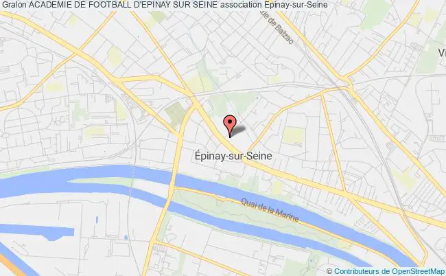 plan association Academie De Football D'epinay Sur Seine Épinay-sur-Seine