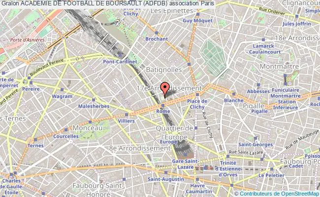 plan association Academie De Football De Boursault (adfdb) Paris