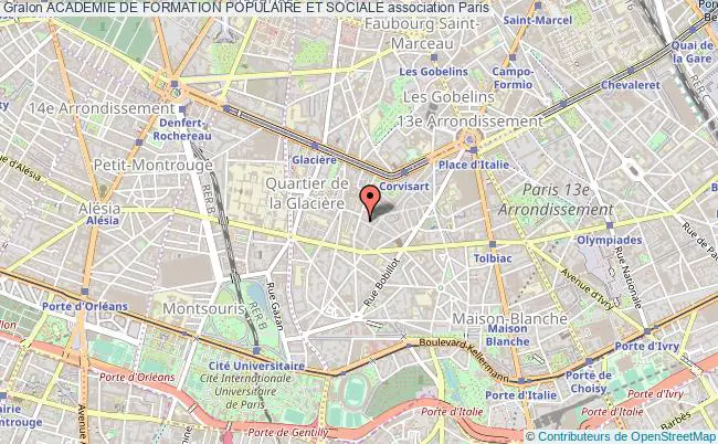 plan association Academie De Formation Populaire Et Sociale Paris