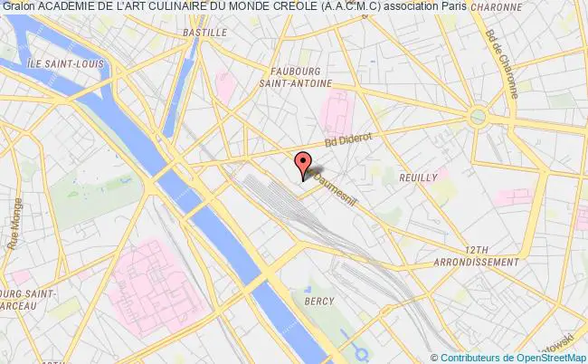 plan association Academie De L'art Culinaire Du Monde Creole (a.a.c.m.c) Paris
