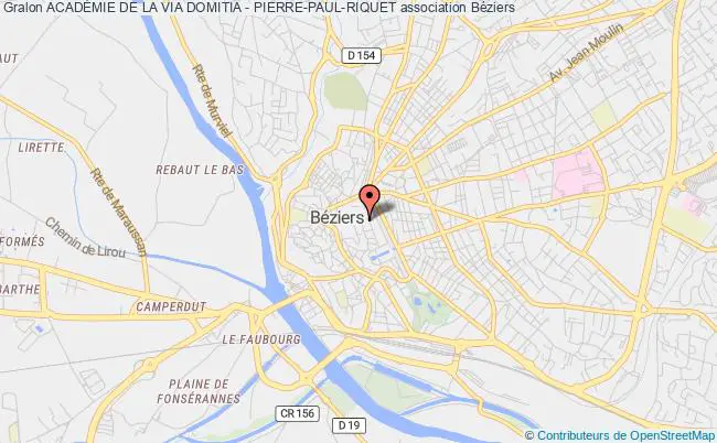 plan association AcadÉmie De La Via Domitia - Pierre-paul-riquet Béziers