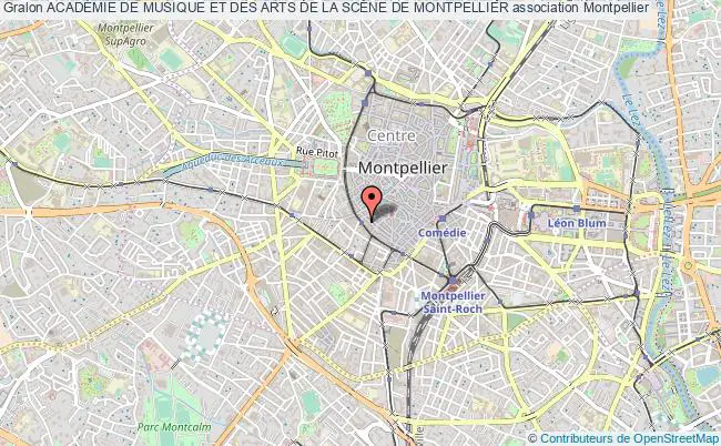 plan association AcadÉmie De Musique Et Des Arts De La ScÈne De Montpellier Montpellier