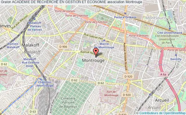plan association AcadÉmie De Recherche En Gestion Et Economie Montrouge