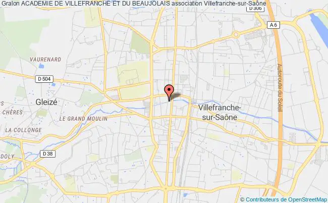 plan association Academie De Villefranche Et Du Beaujolais Villefranche-sur-Saône