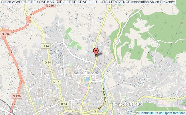 plan association Academie De Yoseikan Budo Et De Gracie Jiu Jiutsu Provence Aix-en-Provence