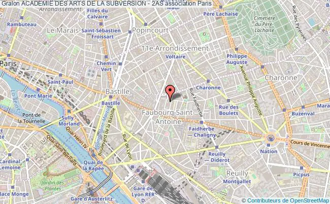 plan association Academie Des Arts De La Subversion - 2as Paris
